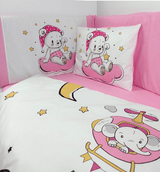 Обиколник За Бебешка Кошара 60х120 См. Розово Мече Rainy