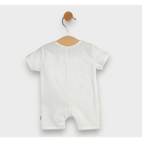 Premium Бебешки Ленен Гащеризон Boy 56 80см. Бял Rainy