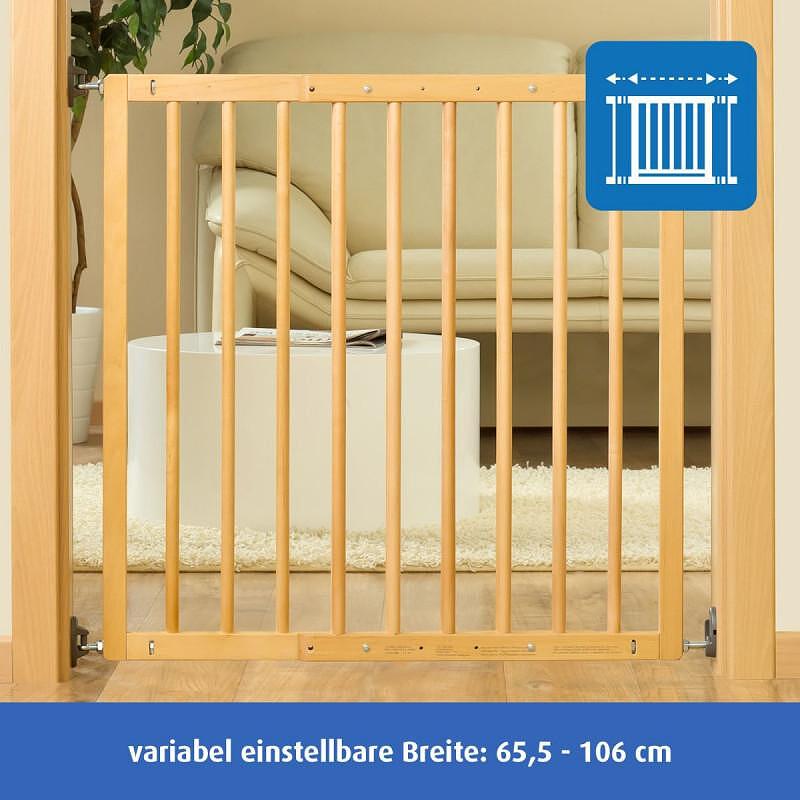 Защитна Преграда За Врата Стълби Дървена 46977 New023438 Reer