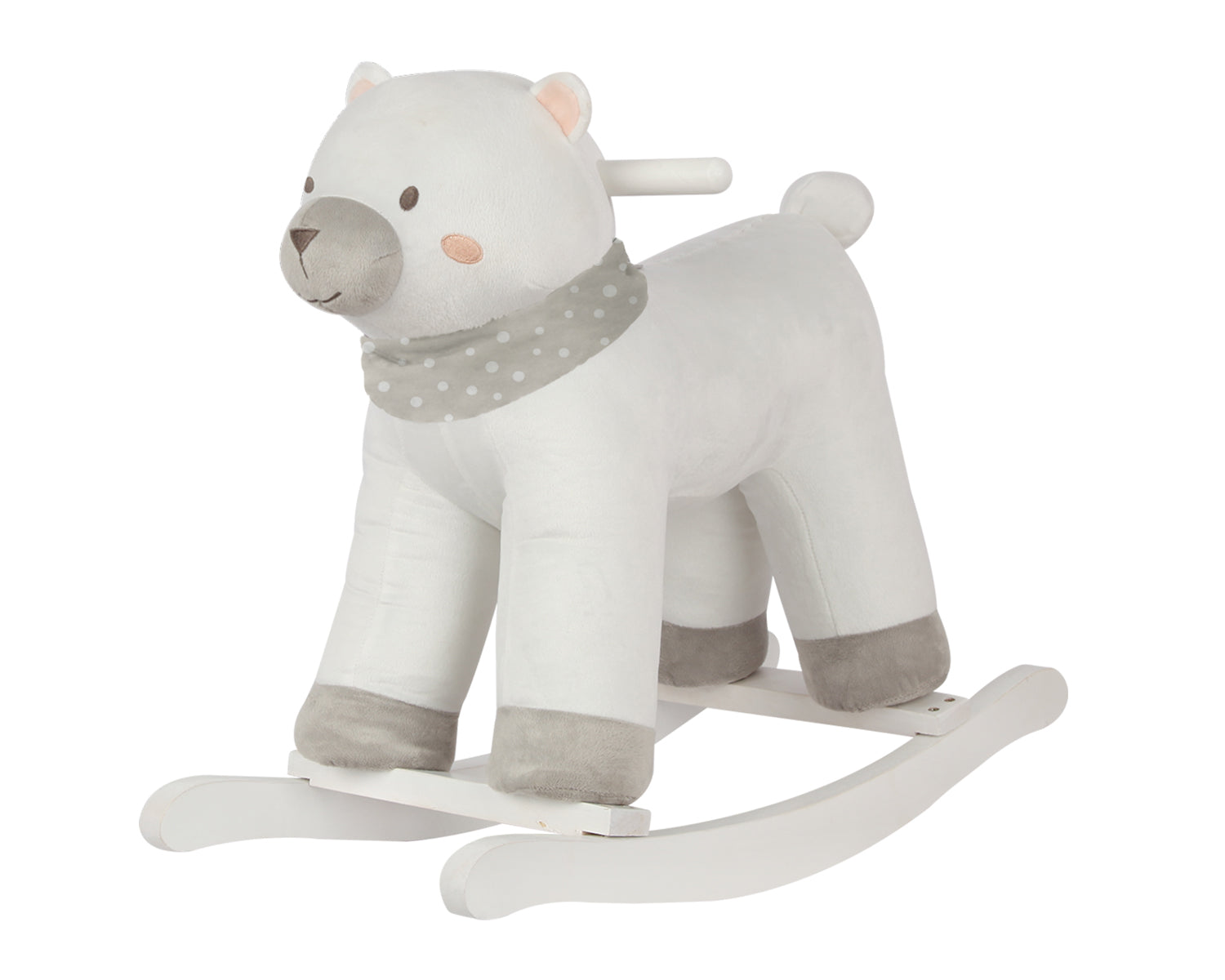 Люлееща Играчка Бял Bear - Коли И Кончета За Яздене - Kikkaboo - BebeMama