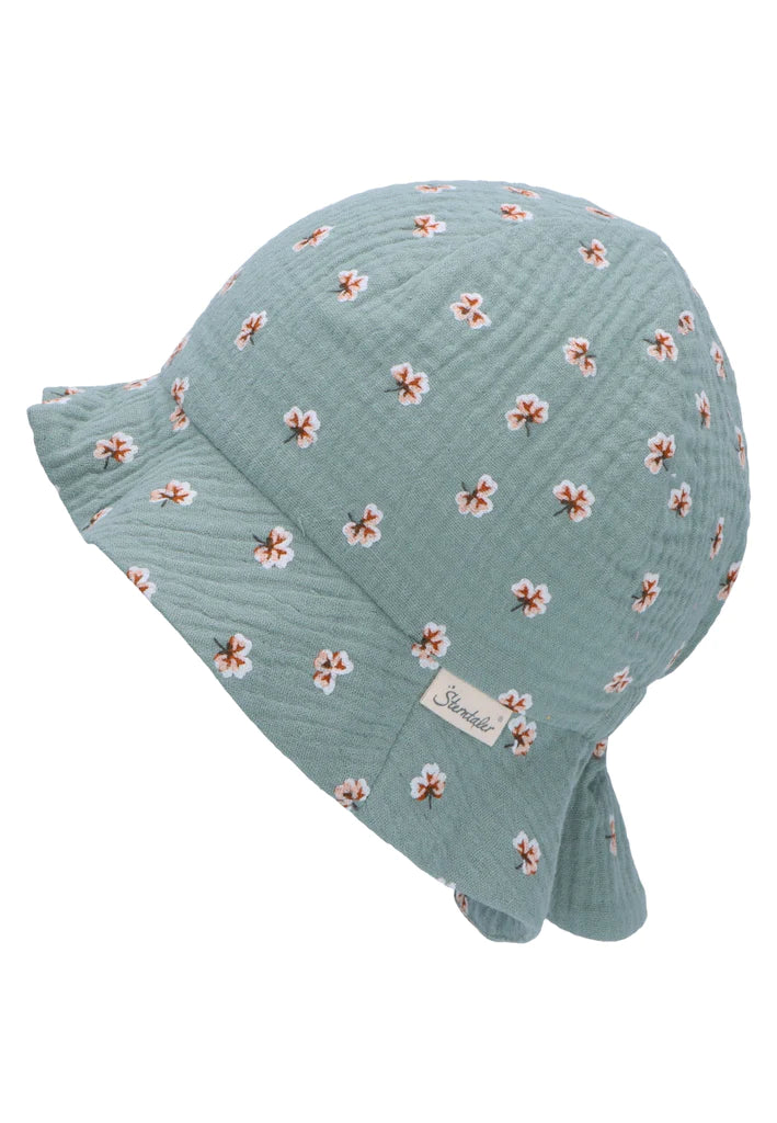 Шапка От Памучен Муселинс С Щампа На Цветя, Uv 50+, 45 См. 6 9 М. Sterntaler