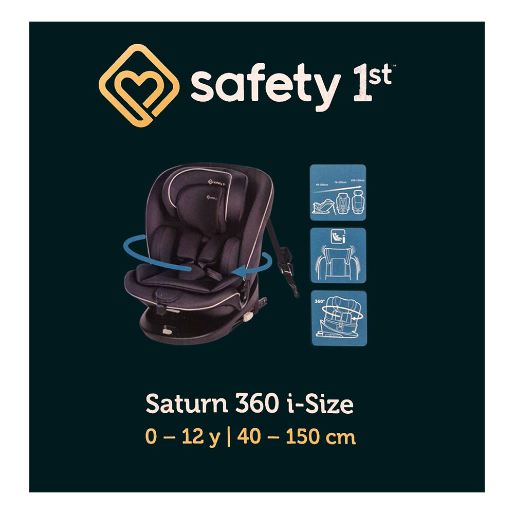 Столче За Кола Saturn 360 I Size (40 150см), Черно Safety 1St