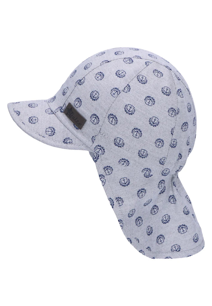 Сива Шапка С Платка На Врата И Мотив На Котви Uv50+, 51 См. 18 24 М. Sterntaler