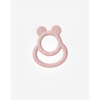 Saro Baby Soft Ears rózsaszín babarágóka természetes gumiból