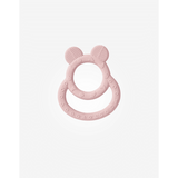 Saro Baby Soft Ears rózsaszín babarágóka természetes gumiból