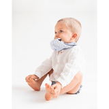 Бебешки Двулицев Лигавник Бандана С Гризалка Blue Saro Baby