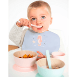 Saro Baby Party Hunter Mentazöld Szilikon Előke