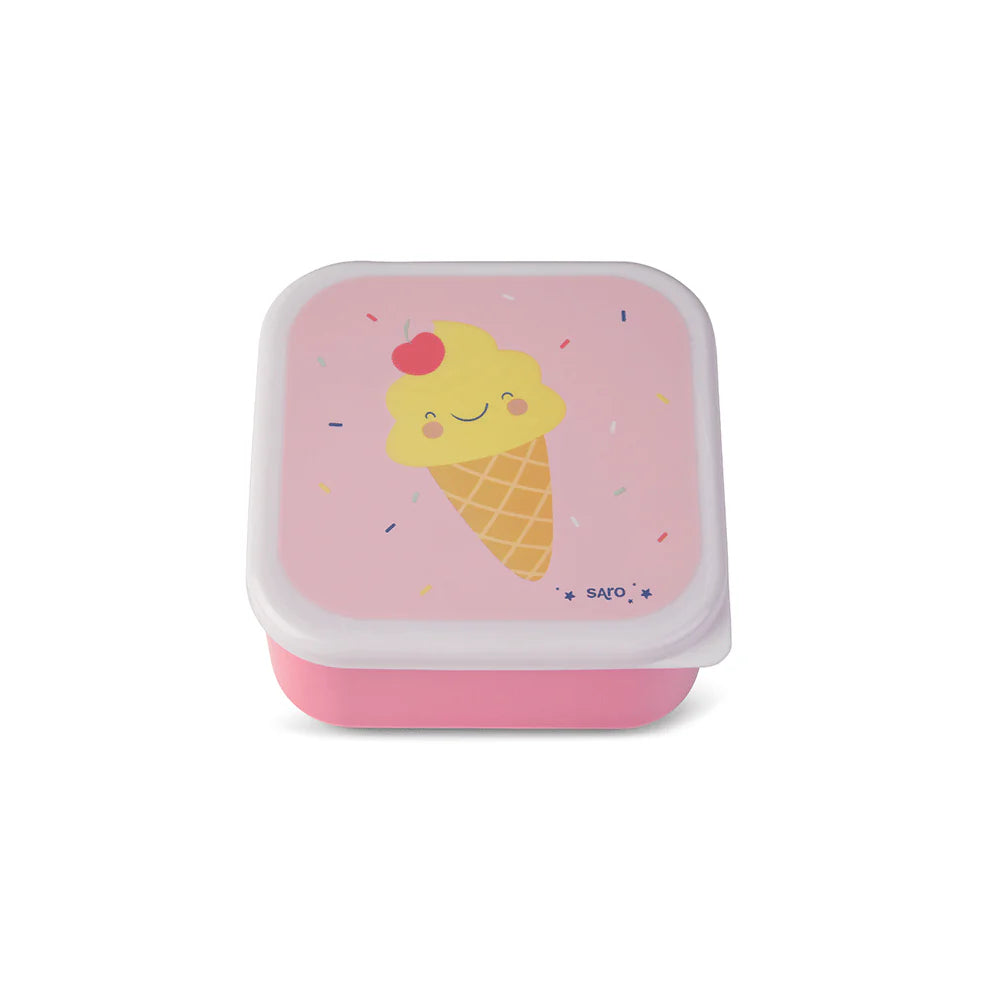 Комплект Детски Кутийки За Обяд 3 Бр. Ice Cream Pink Saro Baby