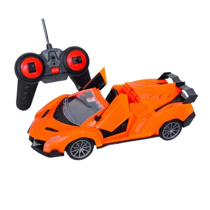 Mașină de curse cu lumini și control RC 1:24