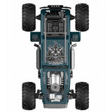 Jeep de curse cu efect de fum, RC în culoarea albastră