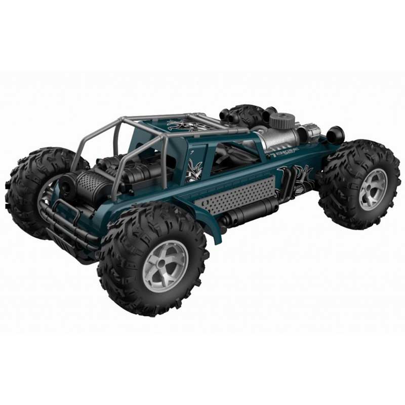 Jeep de curse cu efect de fum, RC în culoarea albastră