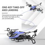 Сгъваем Дрон С Ultra Hd 4k Камера, Светлинни Ефекти И Wifi Управление, Син Цвят Crazon