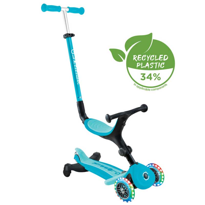 Сгъваема Тротинетка 5 В 1 Globber Go Up Active Lights 360° - Аква