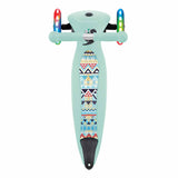 Сгъваема Тротинетка Със Светещи Колела Globber Junior Fantasy Lights Ментово Зелена --- BebeMama