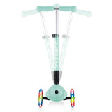 Сгъваема Тротинетка Със Светещи Колела Globber Junior Fantasy Lights Ментово Зелена --- BebeMama