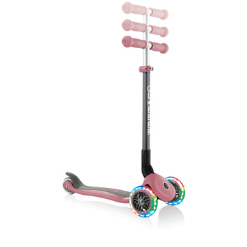 Сгъваема Тротинетка Със Светещи Гуми Globber Primo Foldable Lights Пепел От Рози -  -  - BebeMama