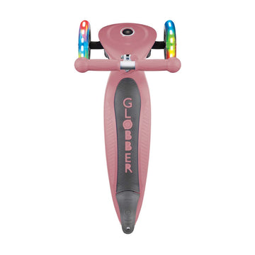 Сгъваема Тротинетка Със Светещи Гуми Globber Primo Foldable Lights Пепел От Рози -  -  - BebeMama