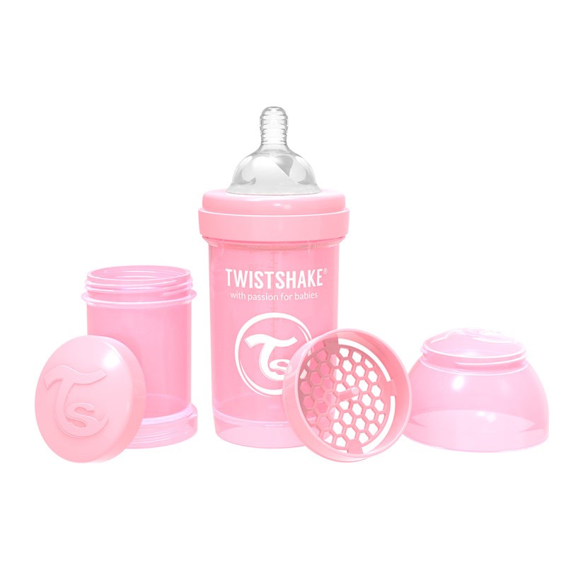 Шише Против Колики За Бебета Twistshake 180 Мл Розово - Шишета За Хранене - Twistshake - BebeMama