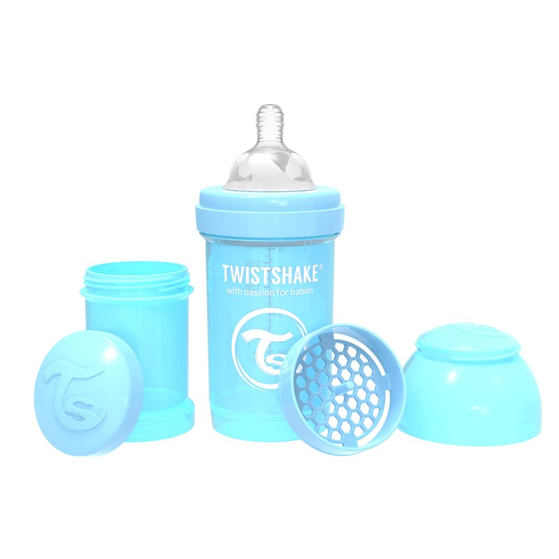 Шише Против Колики За Бебета Twistshake 180 Мл Синьо - Шишета За Хранене - Twistshake - BebeMama