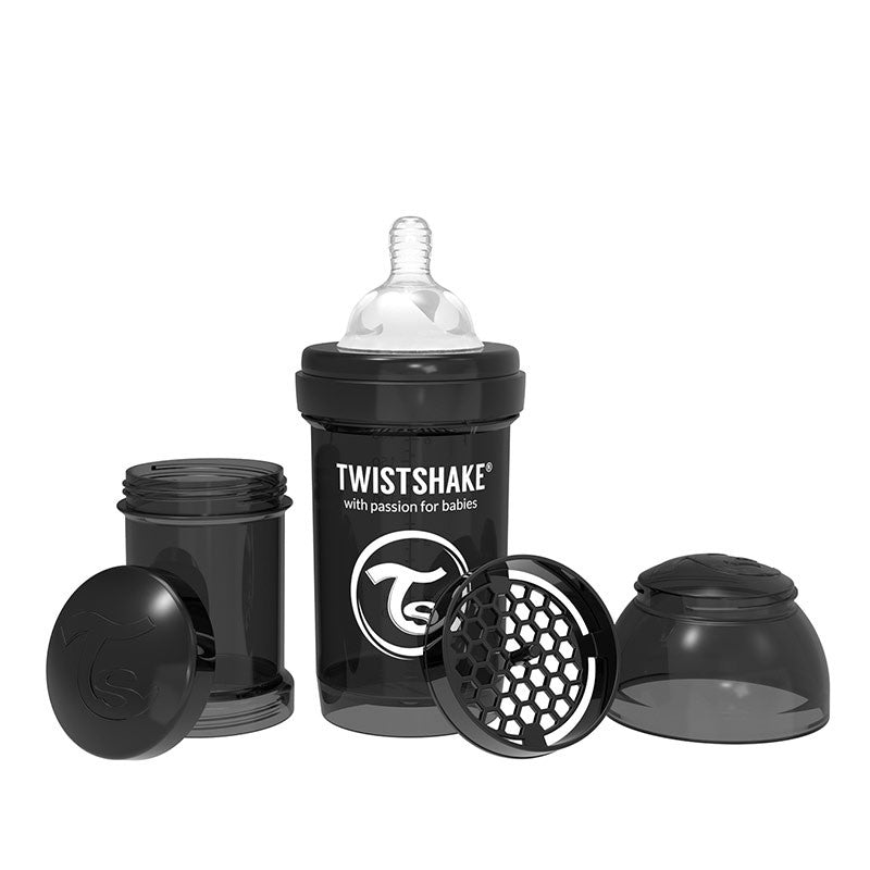 Шише За Бебета Против Колики Twistshake 330 Мл. Черно - Шишета За Хранене - Twistshake - BebeMama