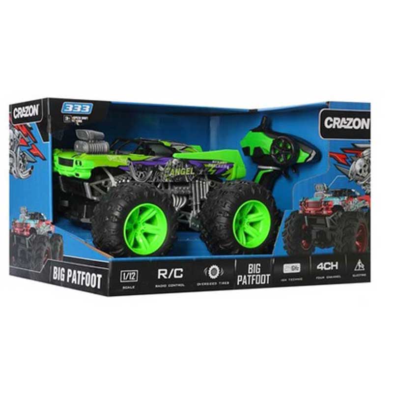 Buggy off-road 4X4 cu telecomandă, culoare verde, scară 1:12
