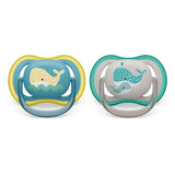Залъгалка Ultra Air Philips Avent + Стерилизаторна Кутия, 18 М+., Китове, 2 Бр.