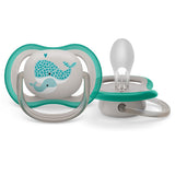 Залъгалка Ultra Air Philips Avent + Стерилизаторна Кутия, 18 М+., Китове, 2 Бр.