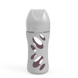 Стъклено Шише За Бебета Против Колики Twistshake 260 Мл. Сиво --- BebeMama