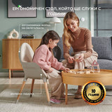 Столче За Хранене Kinderkraft Fini 2 2В1 Сиво --- BebeMama