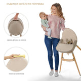 Столче За Хранене Kinderkraft Fini 2 2В1 Зелено --- BebeMama