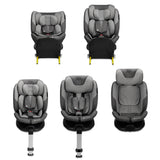 Столче За Кола Kinderkraft I-Fix I-Size Cool Grey --- BebeMama