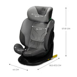 Столче За Кола Kinderkraft I-Fix I-Size Cool Grey --- BebeMama