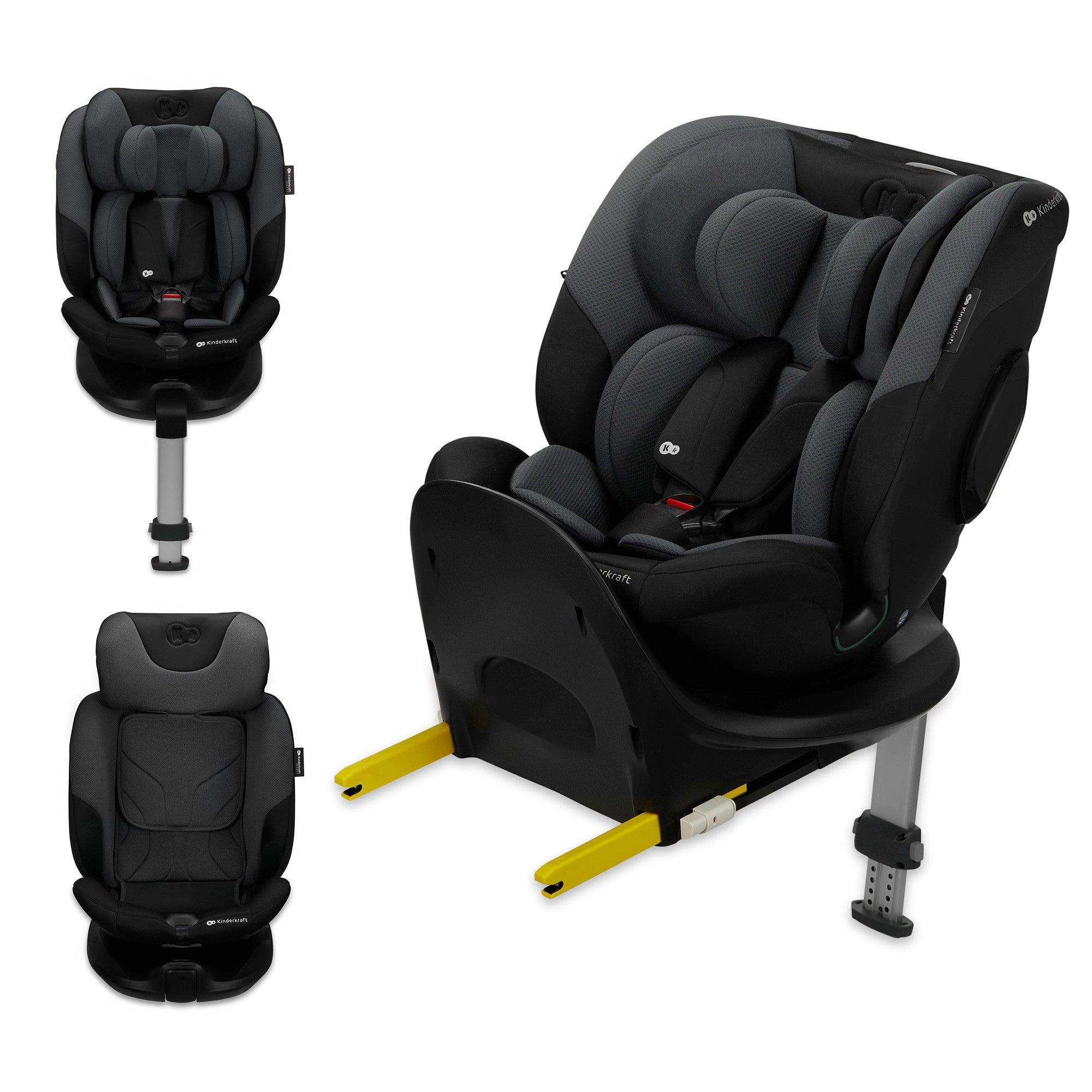 Столче За Кола Kinderkraft I-Fix I-Size Graphite Черен --- BebeMama