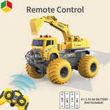 Excavator de construcții cu efecte sonore și luminoase, Rc 1:16