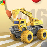 Excavator de construcții cu efecte sonore și luminoase, Rc 1:16