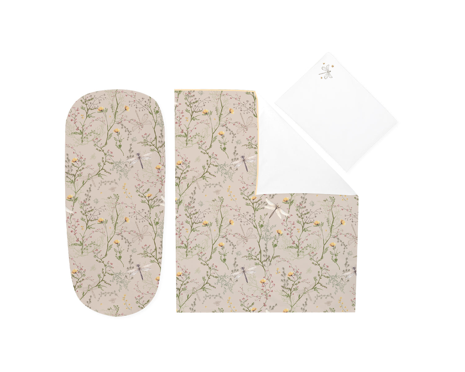 Бебешки Спален Комплект За Количка 6 Части Secret Garden Beige