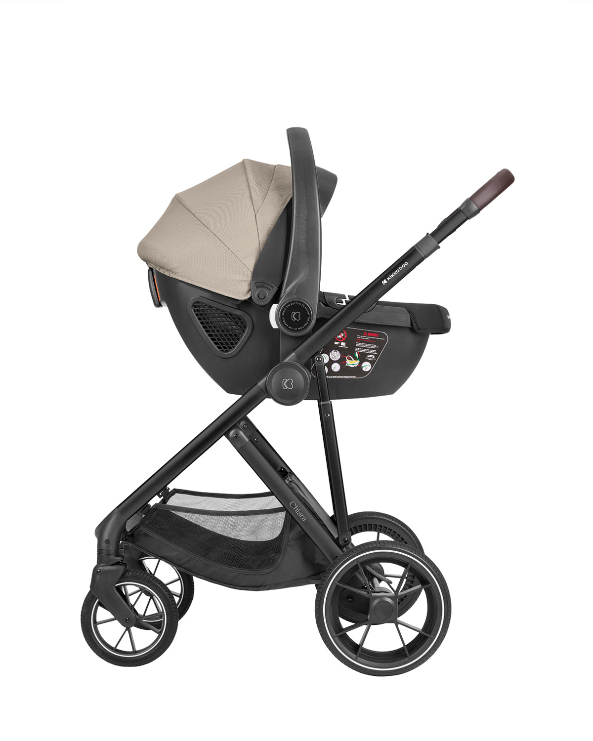 Комбинирана Количка 3в1 С Кош За Новородено Chiara Beige Kikkaboo
