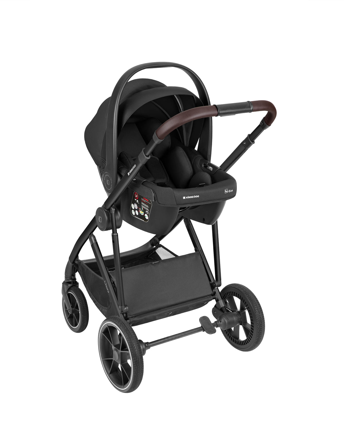 Комбинирана Количка 3в1 С Кош За Новородено Chiara Black Kikkaboo
