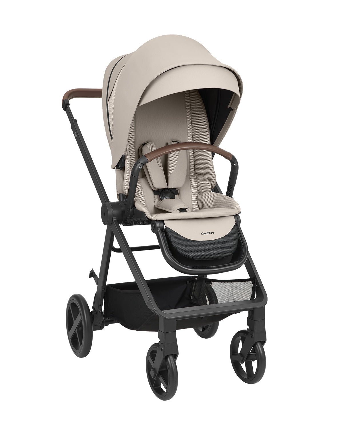Комбинирана Количка 3в1 С Кош За Новородено Mia Beige 2026 Kikkaboo
