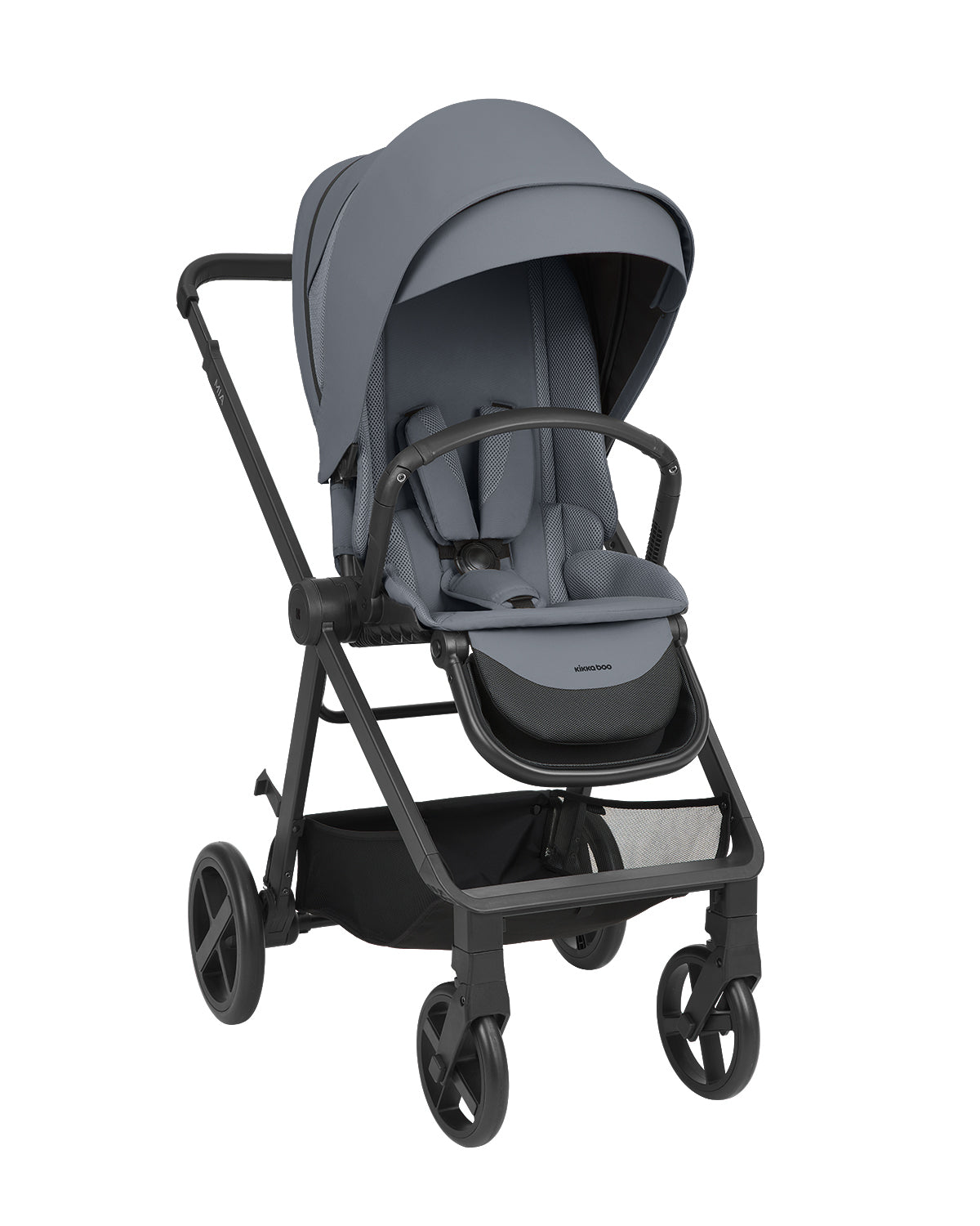 Комбинирана Количка 3в1 С Кош За Новородено Mia Grey 2026 Kikkaboo