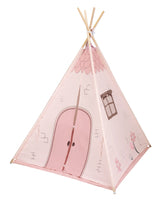 Дървена Палатка За Игра С Мека Подложка - Pink House