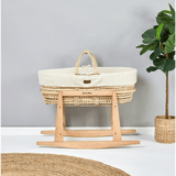 Кошница За Спане Moses Basket, Матрак И Стойка За Люлеене Bundle Linen The Little Green Sheep