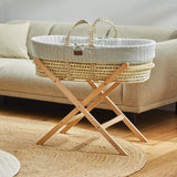 Moses Basket hálókosár, matrac és hintázó állvány szett Dove The Little Green Sheep