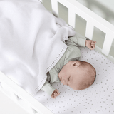 Плетено Бебешко Одеяло 75х75 См. White The Little Green Sheep