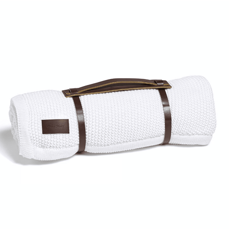 Плетено Поларено Бебешко Одеяло 80х100 См. White The Little Green Sheep