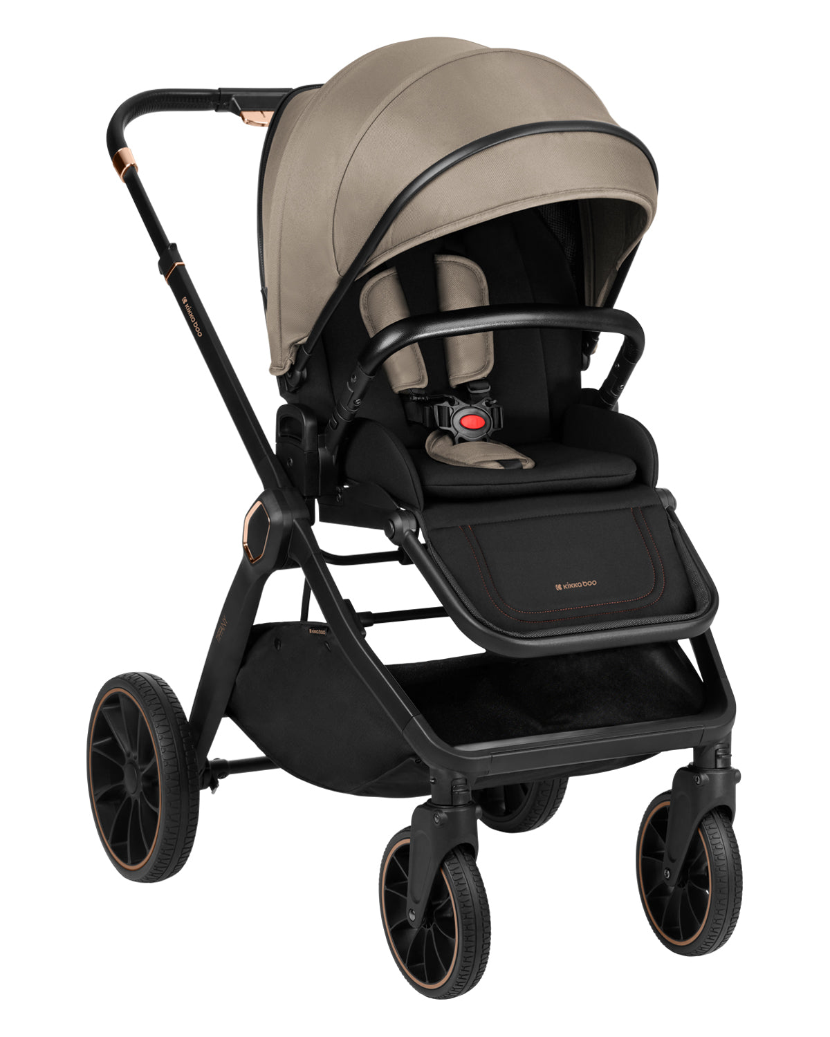 Комбинирана Количка 2в1 С Кош За Новородено Tiffany Beige 2024 Kikkaboo