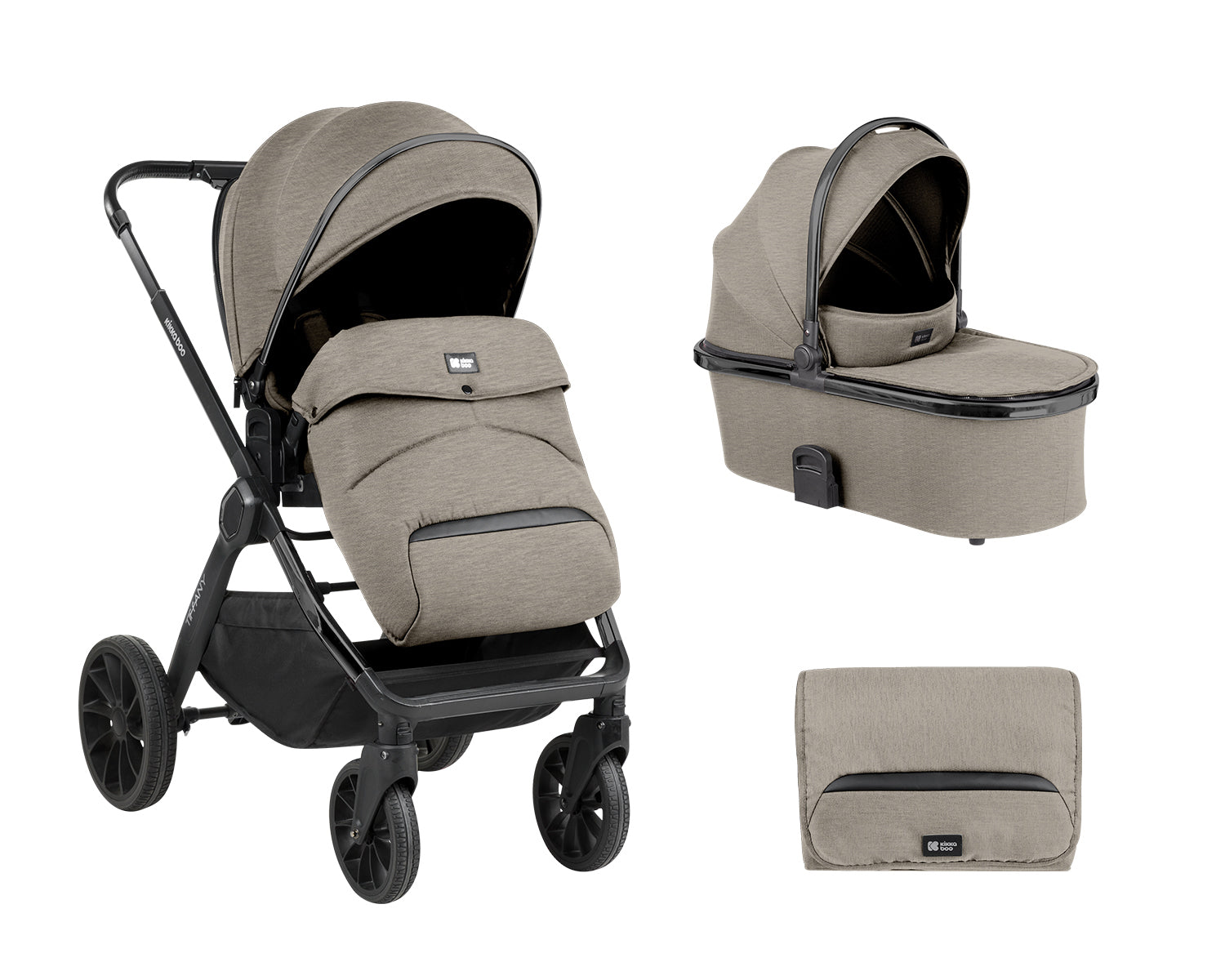 Комбинирана Количка 2В1 С Кош За Новородено Tiffany Beige
