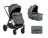 Комбинирана Количка 2В1 С Кош За Новородено Tiffany Dark Grey