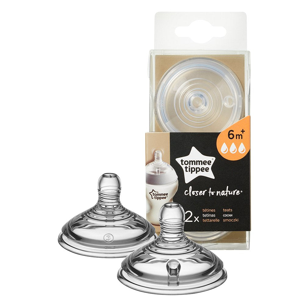 Tommee Tippee Биберон Fast - 3 Капки Easi Vent 2Бр/Оп