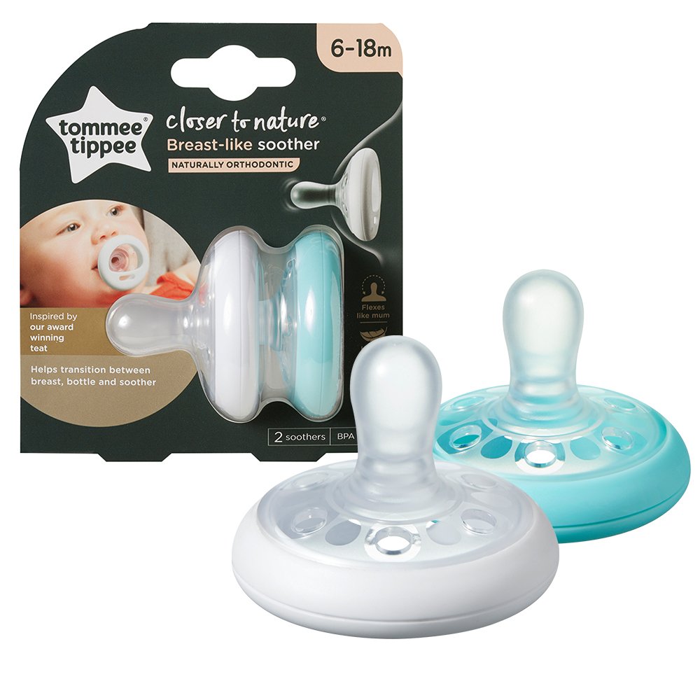 Tommee Tippee Ортодонтични Залъгалки Breast-Like 2Бр/Оп, 6-18М
